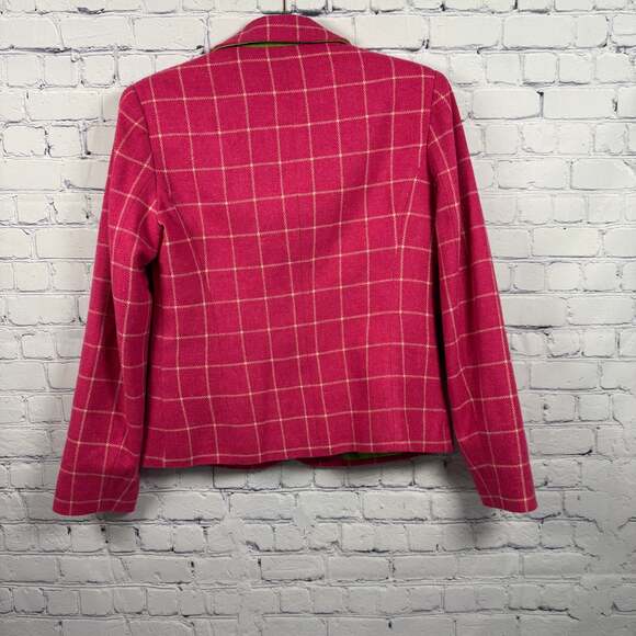Vintage David Brooks Women's Plaid Wool Blazer Jacket, Size 6 - Picture 4 of 8